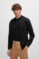 Boss Virgin-Wool Cardigan in Regular-Fit