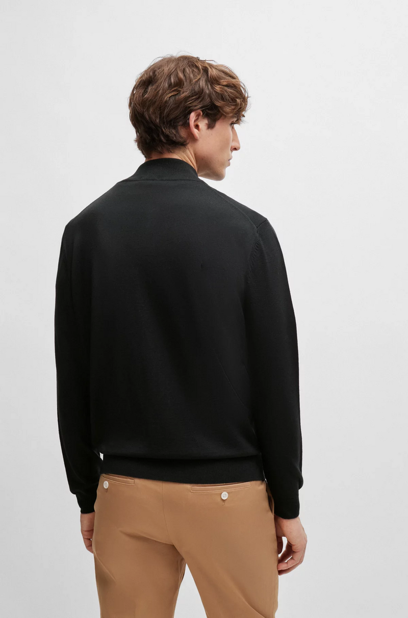 Boss Virgin-Wool Cardigan in Regular-Fit