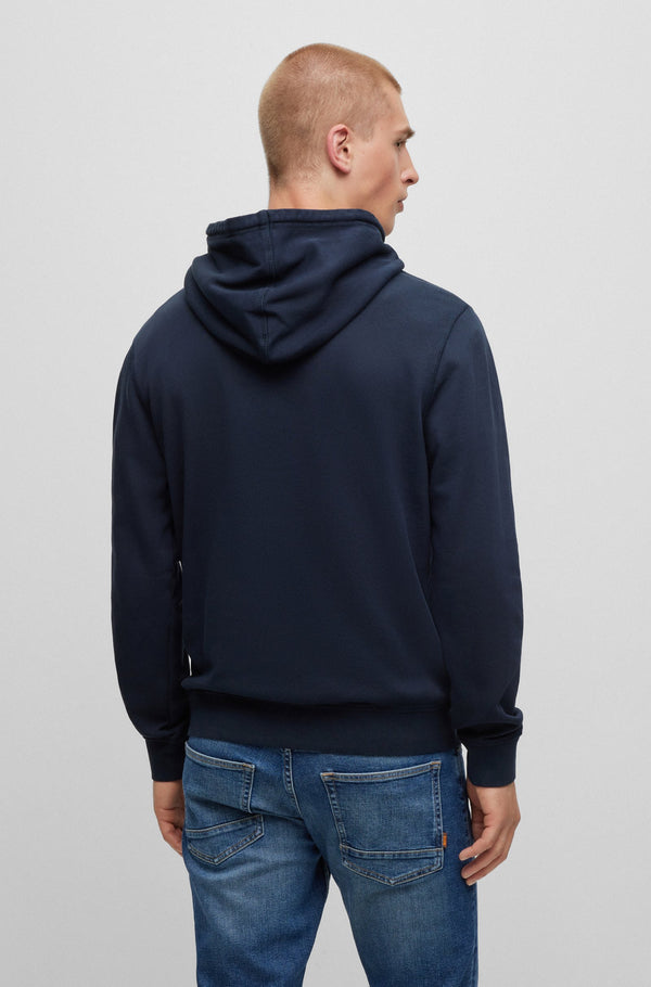 Boss COTTON-TERRY HOODIE WITH LOGO PATCH