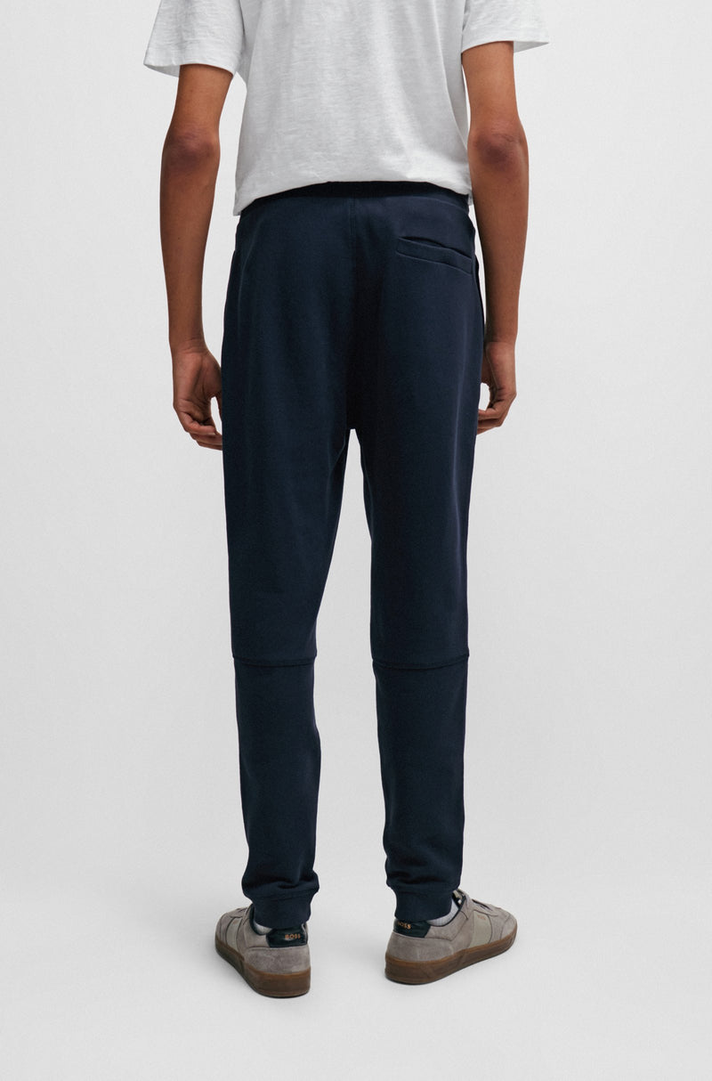 Boss COTTON-TERRY TRACKSUIT BOTTOMS WITH LOGO PATCH