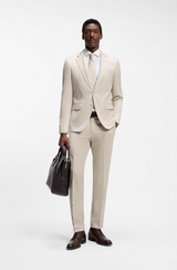Slim-fit jacket in virgin-wool serge