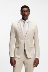 Slim-fit jacket in virgin-wool serge