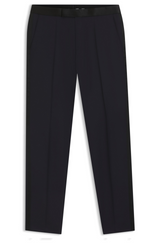 Slim-fit tuxedo pants in virgin wool serge
