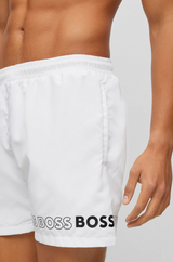 BOSS DOLPHIN SWIM SHORTS WITH REPEAT LOGOS