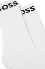Boss Two-pack of quarter-length socks in stretch fabric