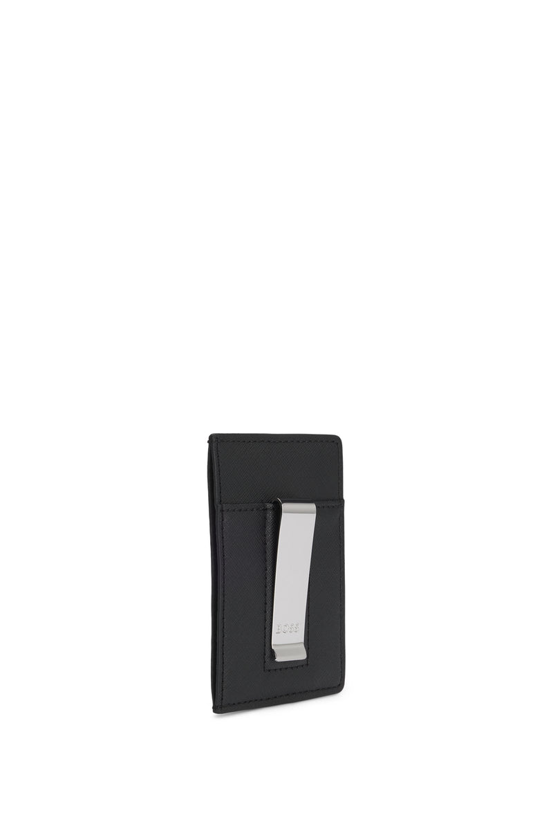 Boss Logo-detail card holder with money clip