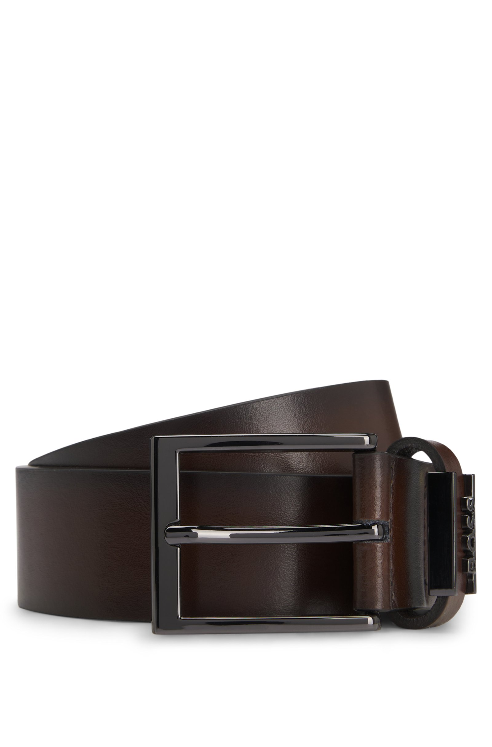 BOSS Celie Cintura Uomo In Pelle Liscia Con Fibbia In Metallo, Larghezza 3,5 Cm, Regolabile - 3
