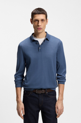 Boss Italian leather belt with brushed gunmetal hardware