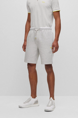 BOSS STRETCH-COTTON-BLEND SHORTS WITH TAPE TRIMS