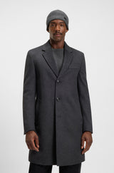 Logo-plaque beanie hat in virgin wool