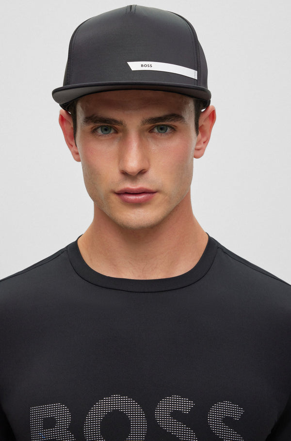 BOSS Satin Cap with Logo Stripe