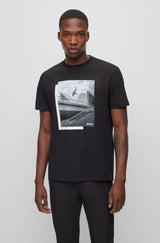 BOSS Jersey Black T-Shirt with Photo Print