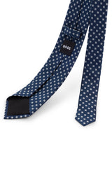 Silk tie with jacquard-woven pattern