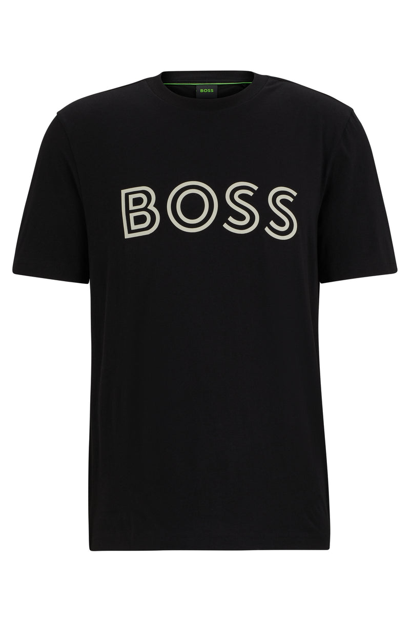 Boss Cotton jersey T-shirt with Logo Artwork