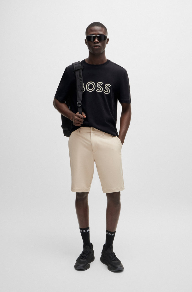 Boss Cotton jersey T-shirt with Logo Artwork