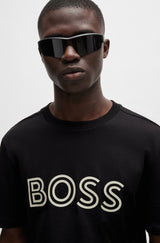 Boss Cotton jersey T-shirt with Logo Artwork