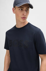 Boss Cotton jersey T-shirt with Logo Artwork