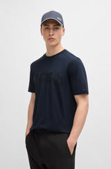 Boss Cotton jersey T-shirt with Logo Artwork