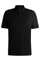 BOSS Interlock-cotton polo shirt with logo print