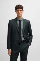 Boss Slim-Fit Suit in Micro Patterned Stretch Wool