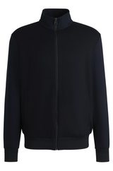 Boss Regular-Fit Zip-Up Sweater in Stretch Cotton