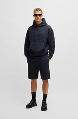 Boss Relaxed-Fit Hoodie with Hexagonal Quilting