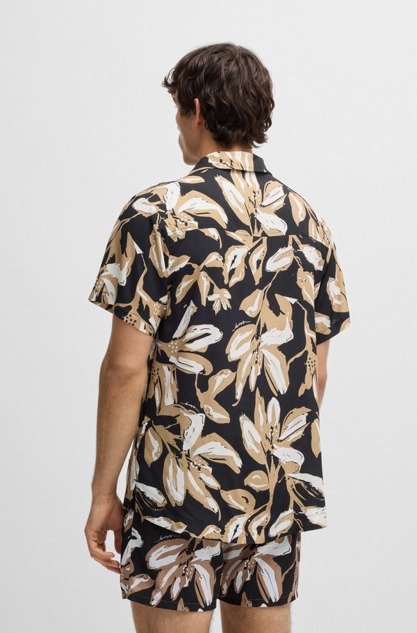Boss Regular-fit Beach Shirt with all-over print
