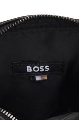 Boss Monogram-Jacquard Reporter Bag with Double B Trim