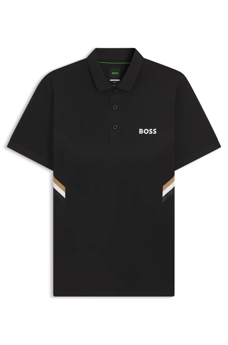 Boss Active slim-fit polo shirt with moisture management