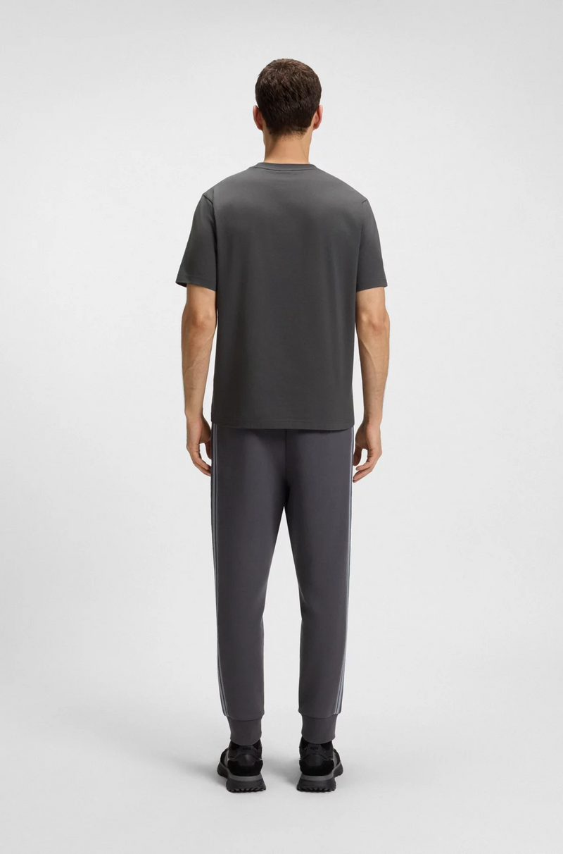 Boss Stretch-cotton T-shirt with Geometric Print