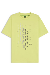 Boss Stretch-cotton T-shirt with Geometric Print