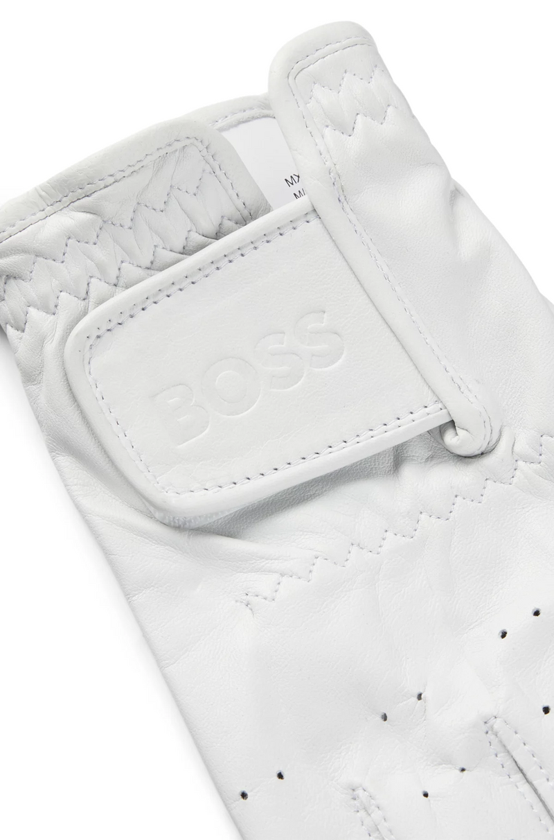Boss Nappa-leather gloves with lasered dots