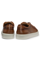 Gary sneakers in brushed leather with elastic laces