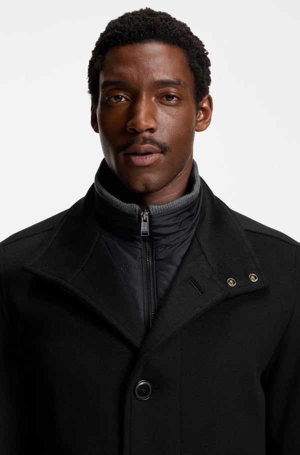 Boss Relaxed-fit coat in wool and cashmere
