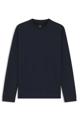 Boss Mercerized-cotton T-shirt with micro pattern