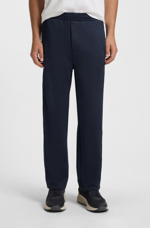 Regular-fit tracksuit bottoms with quilted jacquard