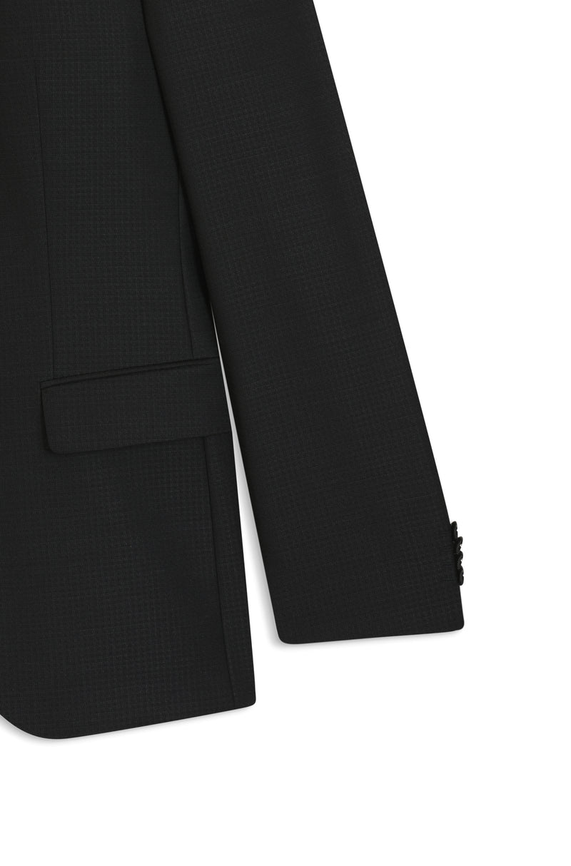 Slim-fit three-piece suit in patterned wool