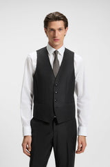 Slim-fit three-piece suit in patterned wool