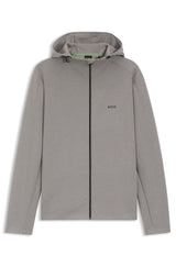 Boss Reflective-detail zip-up hoodie with odour control