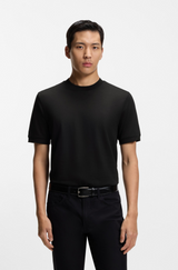 Boss Regular-fit T-shirt in a mercerised cotton blend