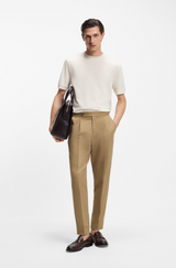 Boss Regular-fit T-shirt in a mercerised cotton blend