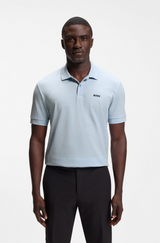 Boss Cotton-piqué polo shirt with all-over print