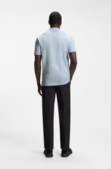 Boss Cotton-piqué polo shirt with all-over print