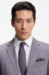 Two-piece slim-fit suit in micro-pattern