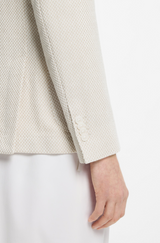 Patterned slim-fit jacket in a cotton blend
