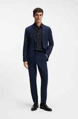 Printed regular-fit shirt in performance-stretch jersey