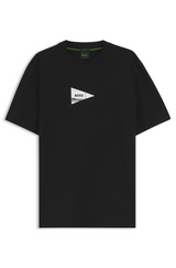 Regular-fit photoprint T-shirt in stretch cotton