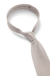 Silk-blend tie with micro pattern