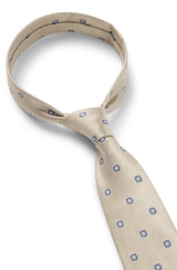 Silk-blend tie with jacquard pattern
