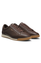 Nitan Leather sneakers with foil logo